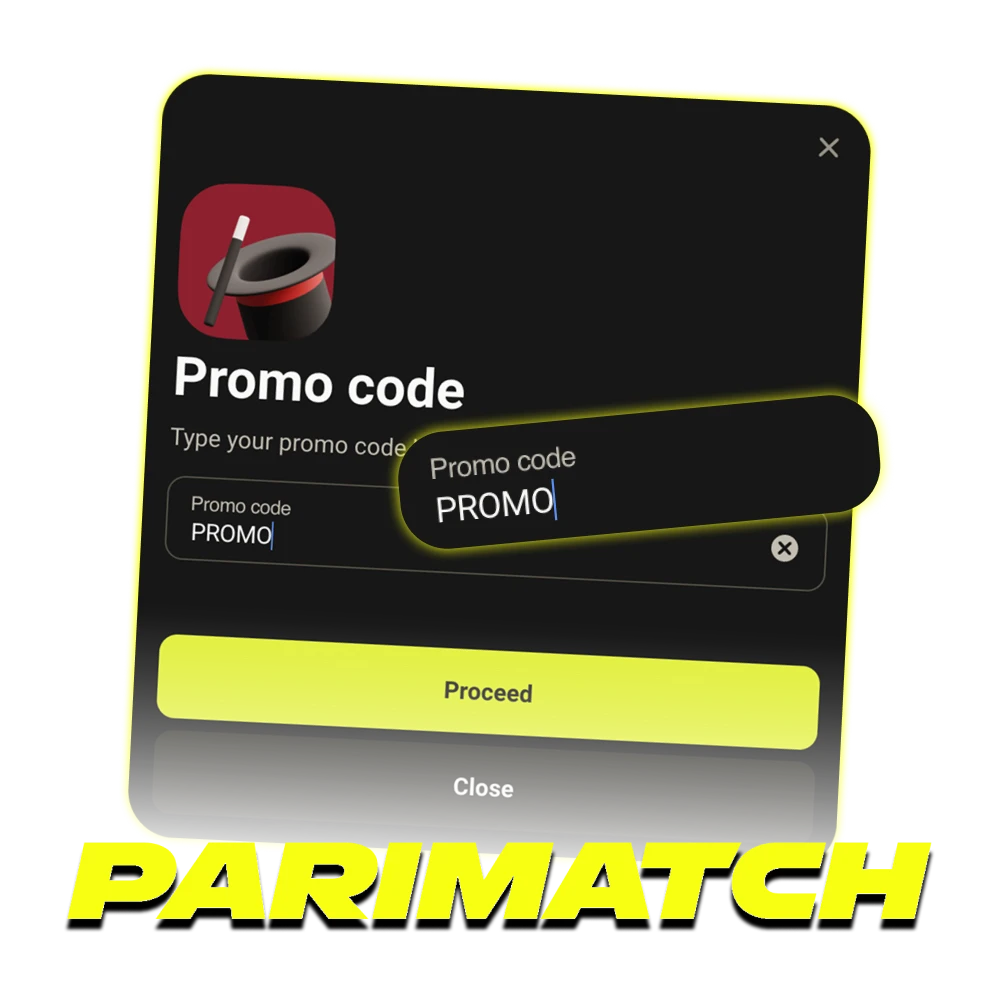 Join Parimatch official platform and use the promo code.