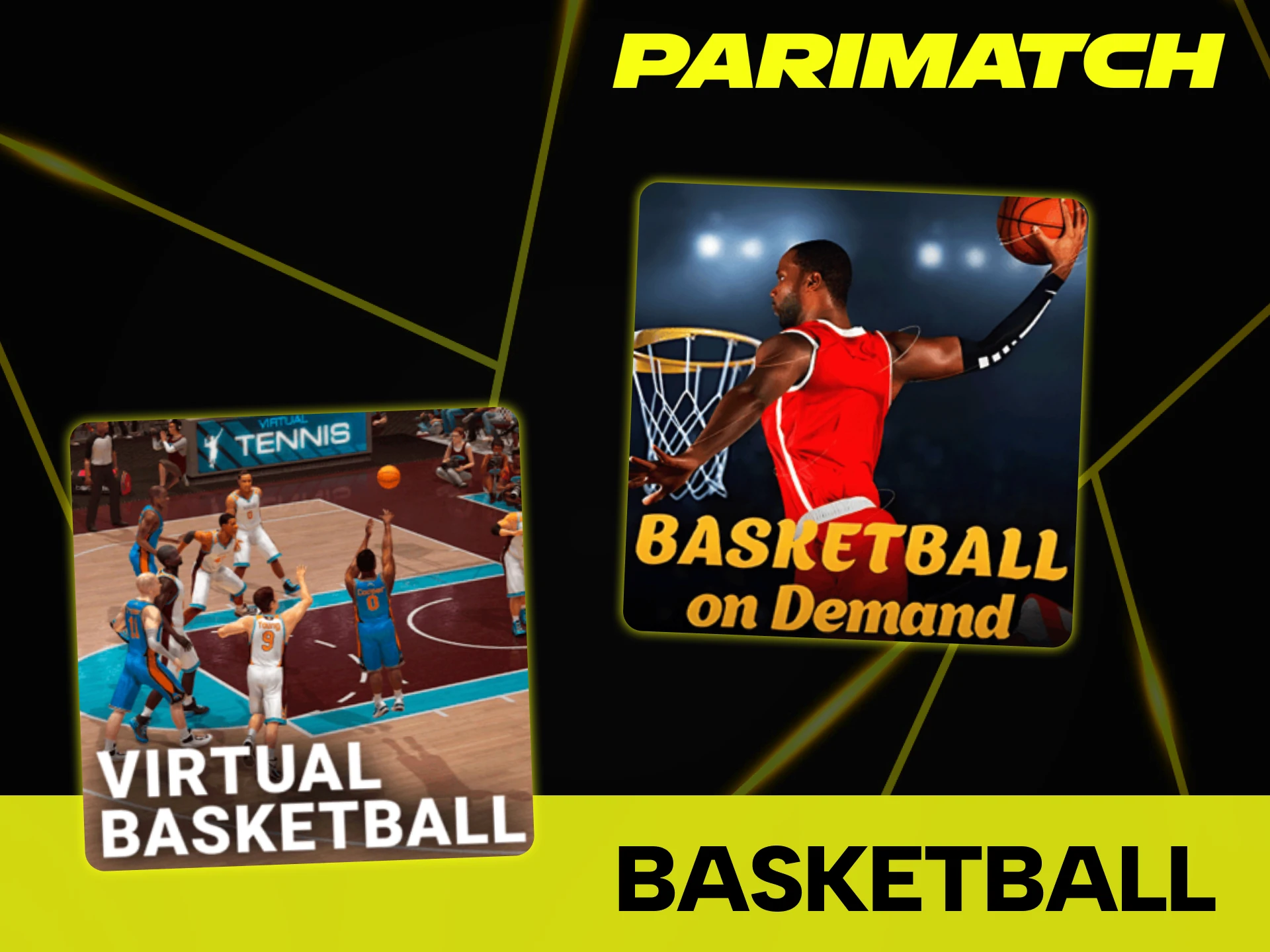 Bet on virtual basketball game winners on Parimatch site.