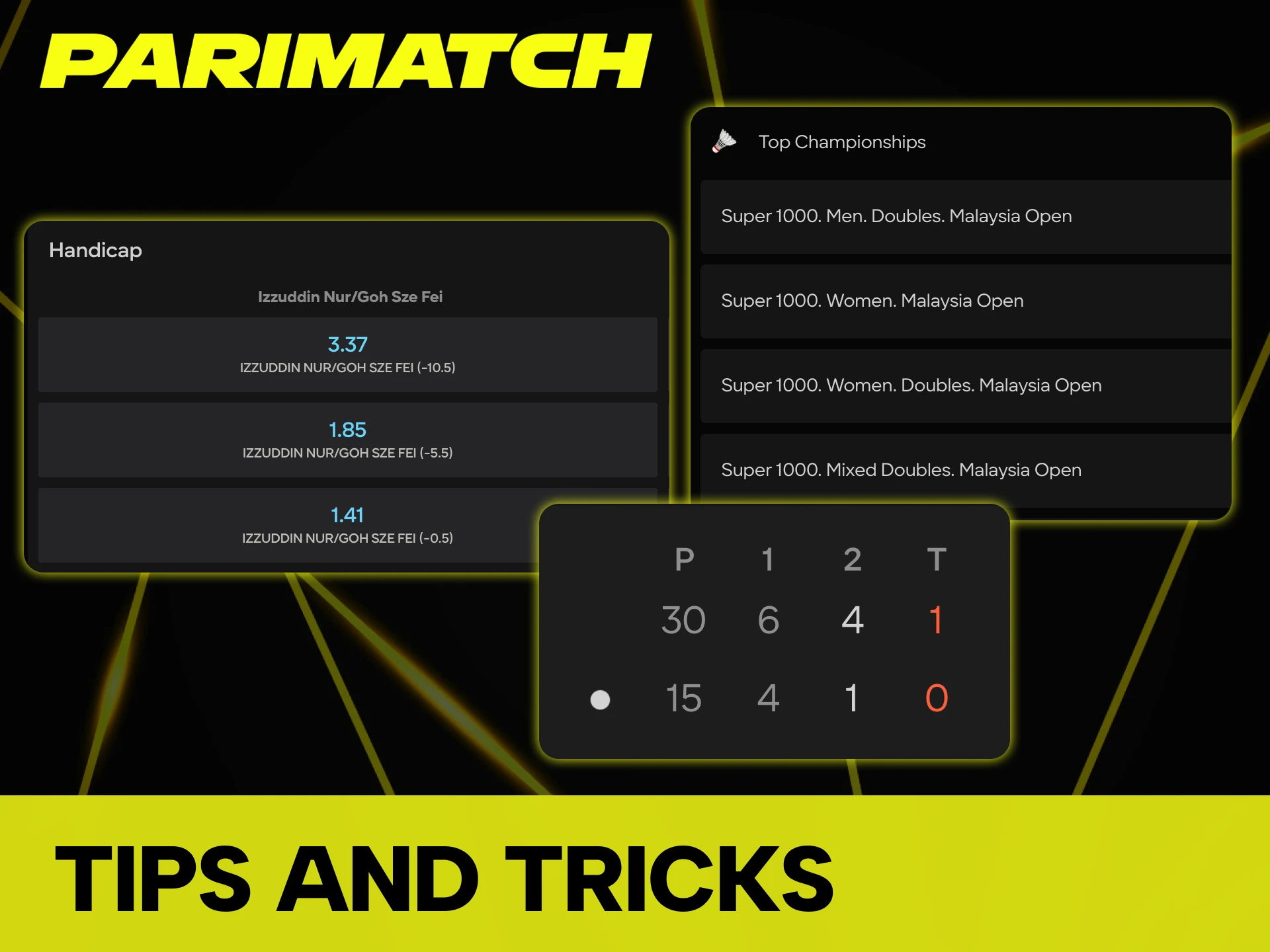 Follow the strategy to bet on Parimatch badminton successfully.