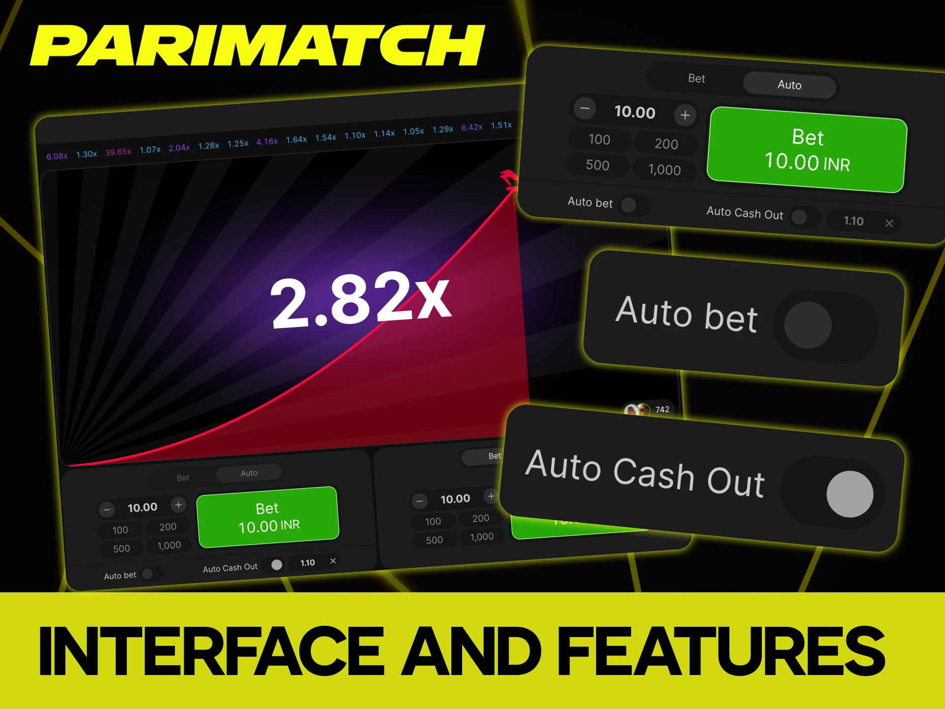 The Parimatch Aviator game interface is clear and intuitive.