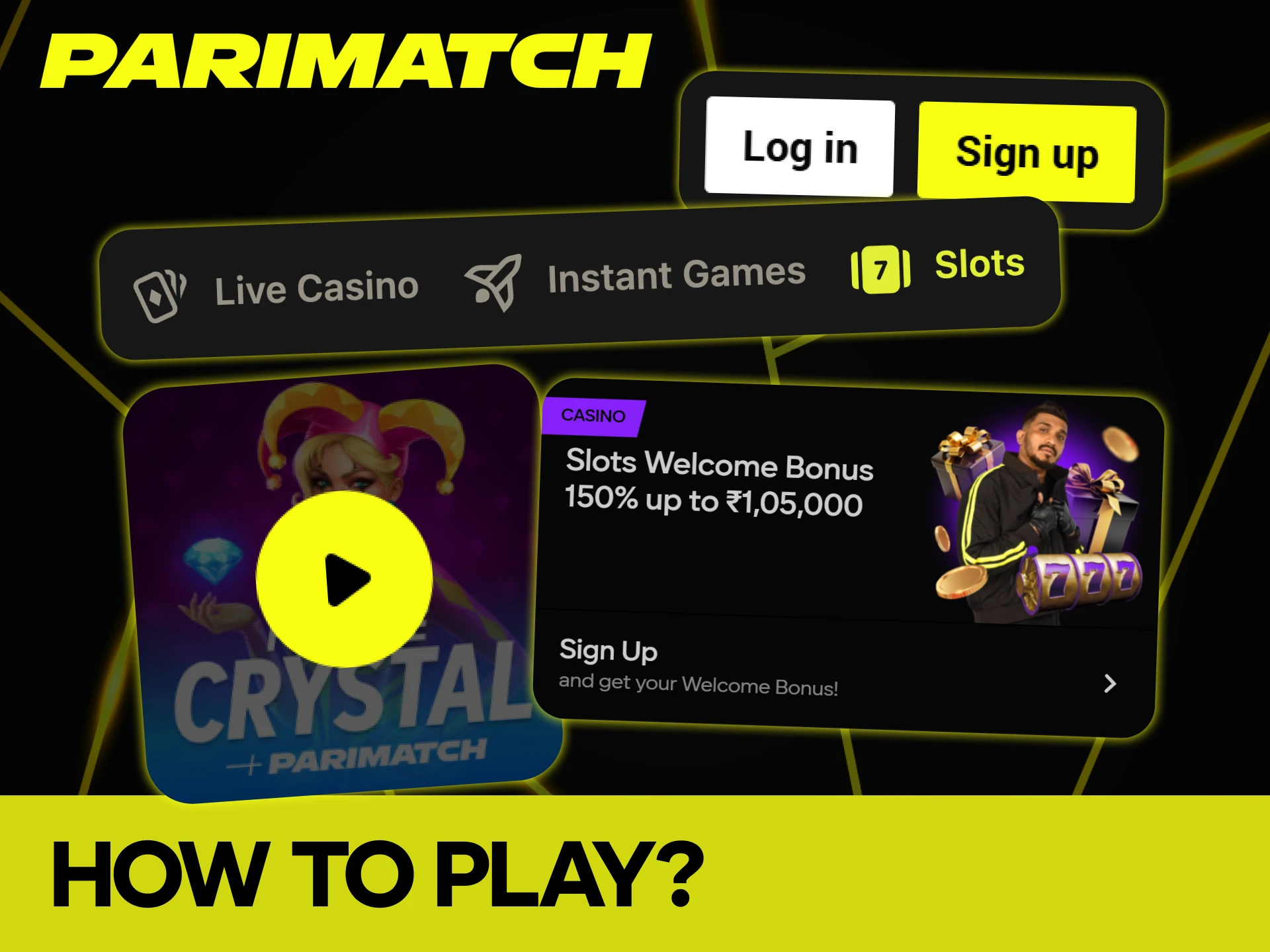 Use the guide on how to start at Parimatch casino.