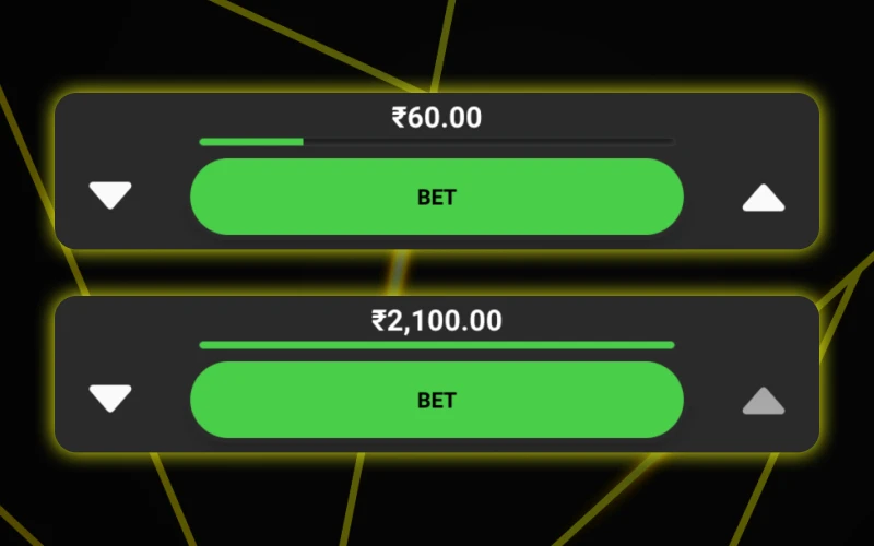 Choose the size of the bets at Parimatch Plinko game.