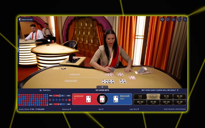 Open the Andar Bahar on Parimatch casino platform.